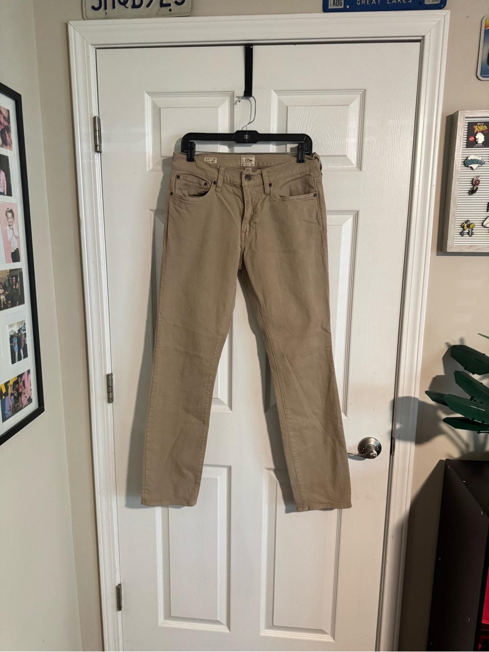 J. Crew Men's Straight Jeans in Khaki Tan